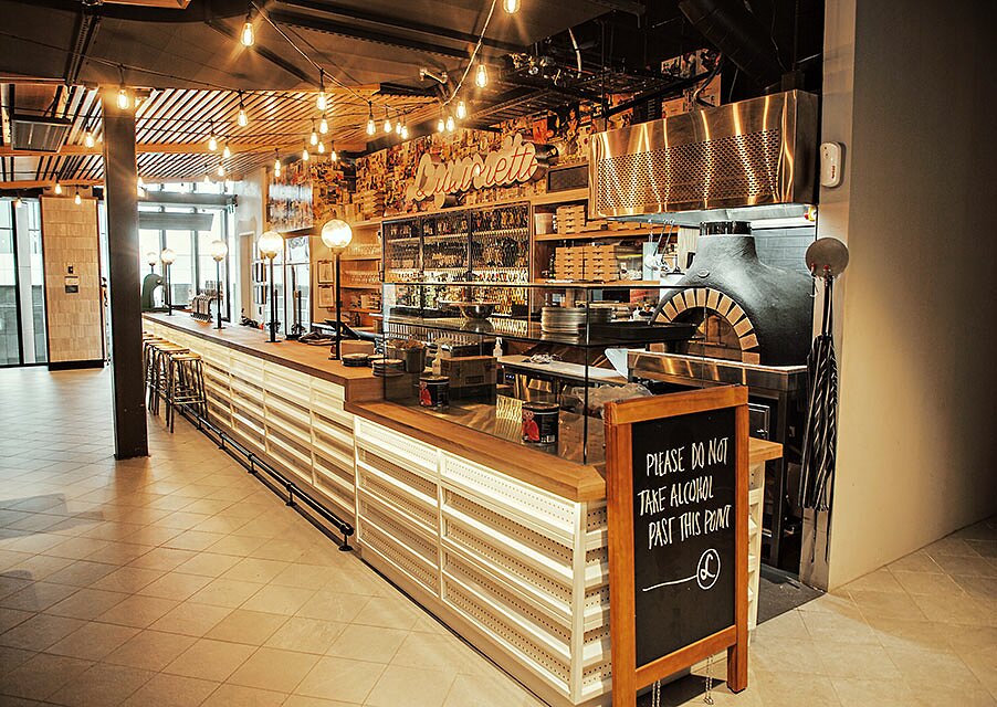 Commercial kitchen at Liquorette
